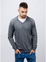 Pánsky sveter GLANO - sivý