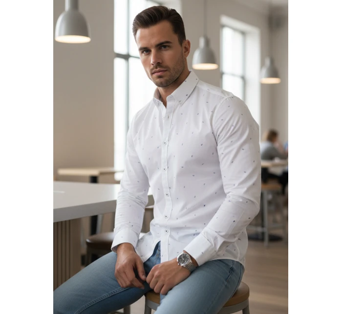 Koszula męska slim fit  biała model 22007701 - FashionStreet