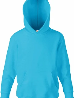 Fruit of the Loom Classic Kids Hooded Sweat Dětská mikina s kapucí 16.2043 azure blue