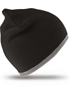 Result Headwear RC 046X Obojstranná pletená čiapka 28.046X čierna/sivá