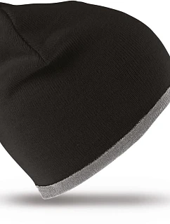 Result Headwear RC 046X Obojstranná pletená čiapka 28.046X čierna/sivá