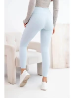 Dámské legíny s vysokým pasem a elastickým pasem modré