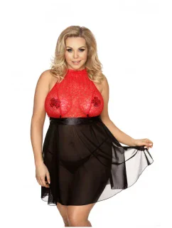 Sexy košieľka Lydia chemise + tangá ZADARMO! - Anais