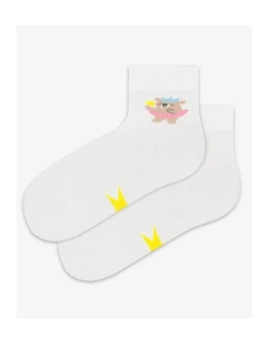 TENKÉ PONOŽKY FARBA 2-6 ROKOV DIEVČATÁ BIELA 21-23