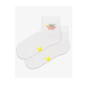 TENKÉ PONOŽKY FARBA 2-6 ROKOV DIEVČATÁ BIELA 21-23