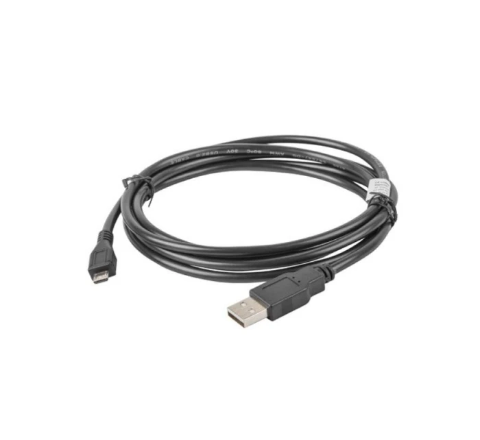 Kábel Lanberg CA-USBM-10CC-0018-BK (USB 2.0 M - Micro USB M; 1,8 m; farba čierna)
