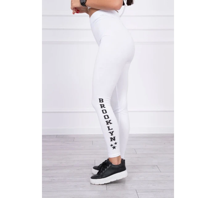 Nohavice legíny Brooklyn white