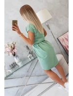 Šaty s obálkou dole tmavo mätové