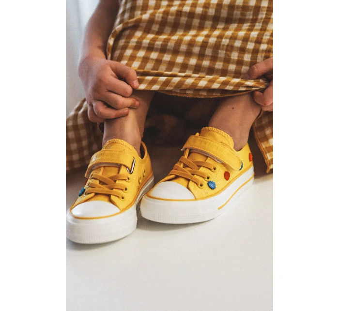 Dziecięce Trampki Na Rzep BIG STAR JJ374056 Żółte