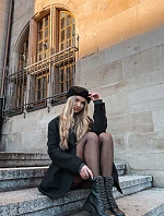 Dámské trapery kotníkové boty z eko kůže černé Bellora