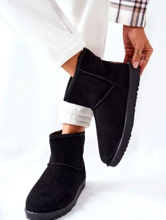 Sněhové Boty Izolovane S Kožešinou černé Vicandi