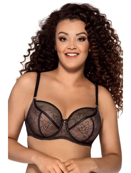 Dámska polovystužená podprsenka 1994 Serseia Maxi čierno-béžová - Ava