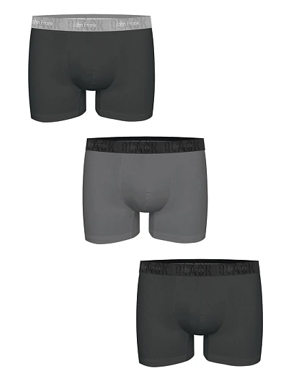 Pánske boxerky John Frank JF3BBLK03 3PACK