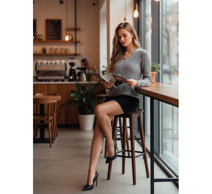 dámský svetr světle šedý Dstreet model 21982736 - FashionStreet