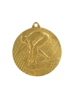 Zlatá medaila - plávanie - oceľová medaila