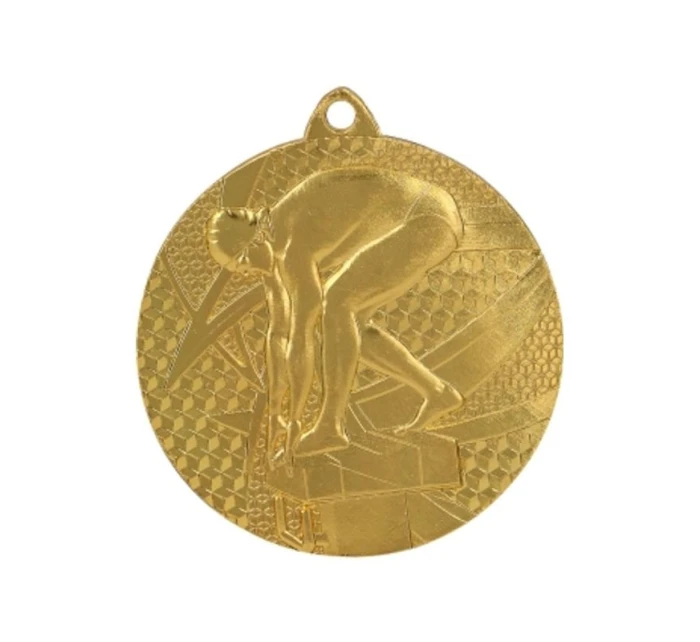Zlatá medaila - plávanie - oceľová medaila