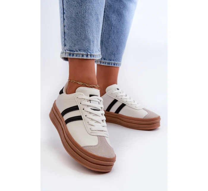 Dámské tenisky na platformě Bílé model 21666463 - Boto