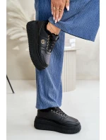 Sneakersy Sportovní Obuv Dámská Zateplená Na Masivní Podešvi Černé model 21668413 - Boto