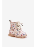 Dětské zateplené boty se zipem béžové model 21678604 - Boto