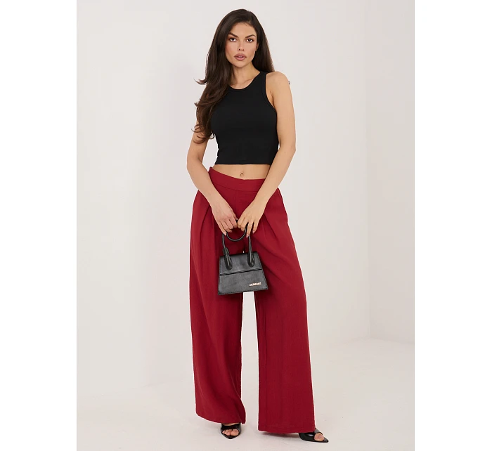 Nohavice D60103M62449E3 tmavo červená Nohavice D60103M62449E3 tmavo červená