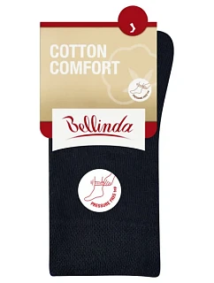 Dámské bavlněné ponožky s model 22214940 lemem COTTON COMFORT SOCKS  černá - Bellinda