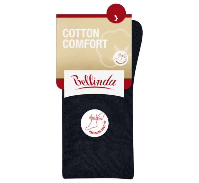 Dámske bavlnené ponožky s pohodlným lemom COTTON COMFORT SOCKS - BELLINDA - čierna