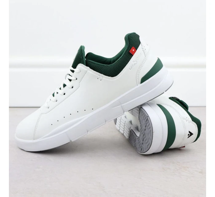 McArthur MC19 pánske biele kožené športové poltopánky