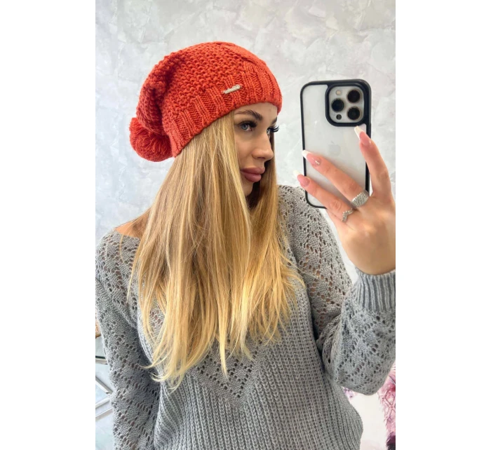 Čiapka s fleecom Justyna K253 červená