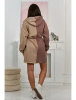 Izolovaná dvojfarebná mikina tmavo béžová + svetlo béžová Izolovaná dvojfarebná mikina tmavo béžová + svetlo béžová