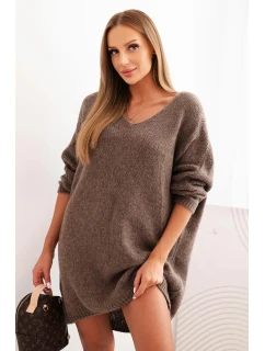 Dámske Plus veľkosť vlny V-neck Fango šaty