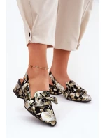 Kožené Lodičky S A Mašlí Černé model 21694748 - Maciejka