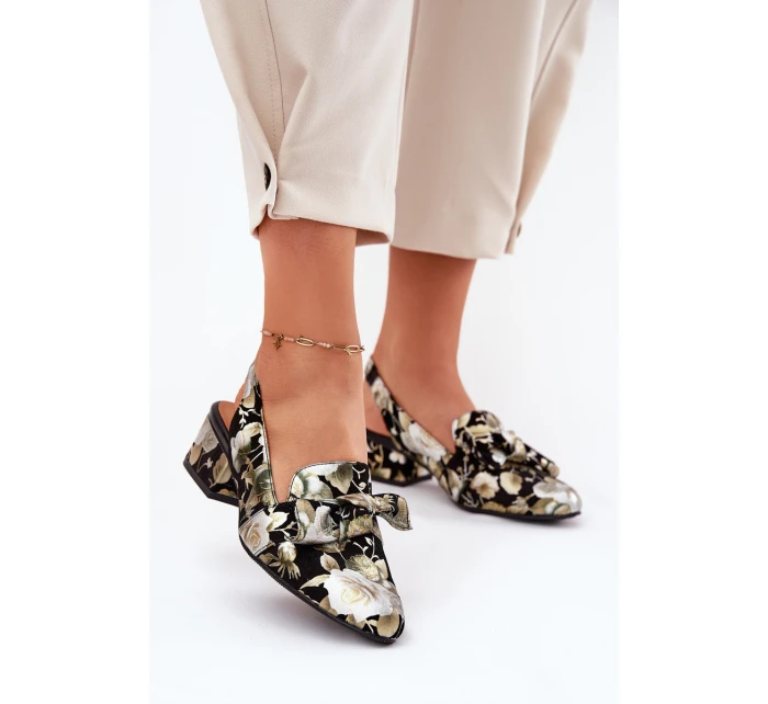 Kožené Lodičky S A Mašlí Černé model 21694748 - Maciejka