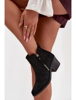 Dámské kovbojky na podpatku model 21713530 Černé - S.Barski Dámské kovbojky na podpatku model 21713530 Černé - S.Barski