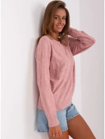 Sweter AT SW model 18895557 jasny różowy - FPrice Sweter AT SW model 18895557 jasny różowy - FPrice