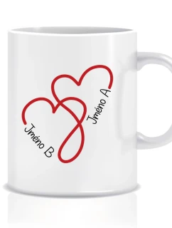 Klasický bílý hrníček pro zamilované