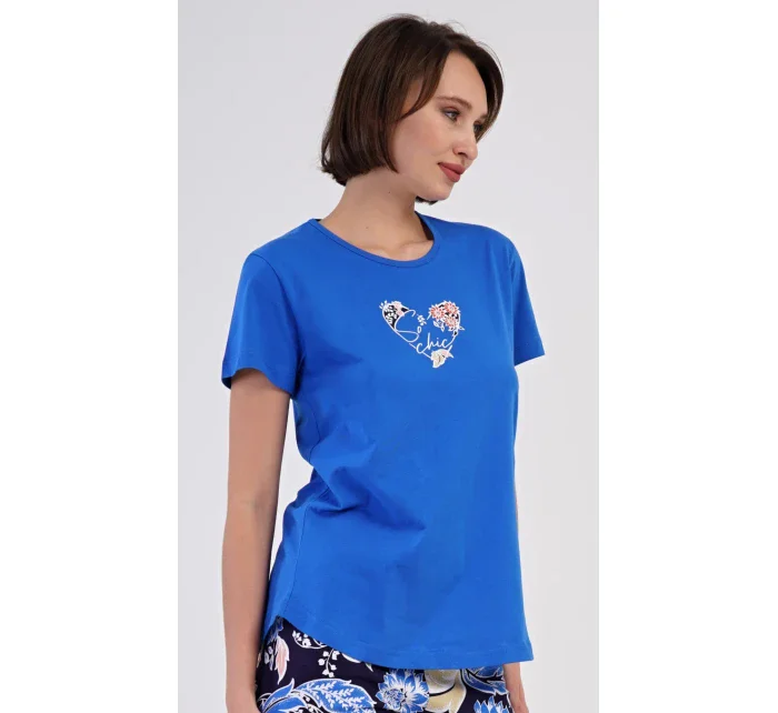 Dámske capri pyžamo Kvety Dámske capri pyžamo Kvety