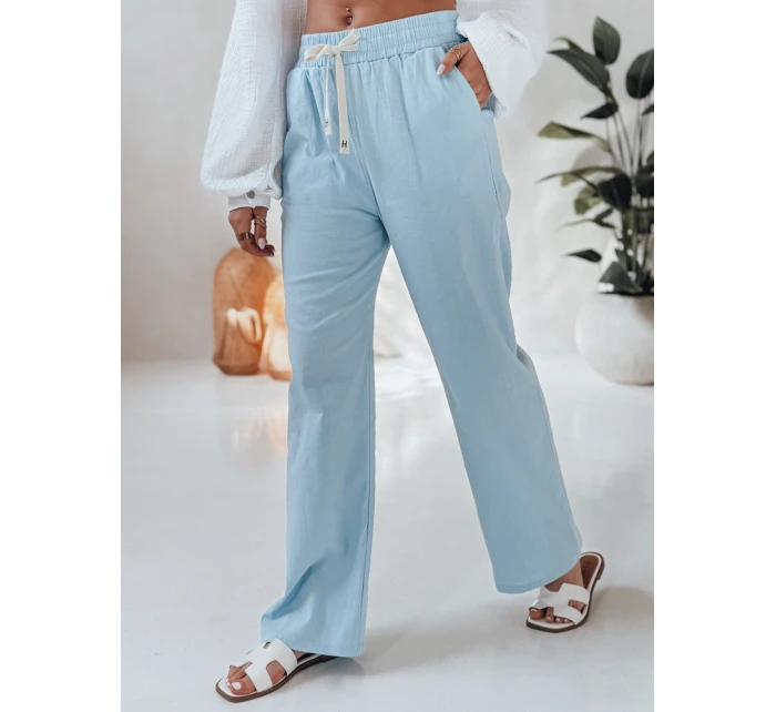 Dámske ležérne nohavice so širokými nohavicami BOHO DAY svetlo modré FashionStreet UY2651