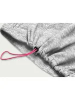 Krátka šedá dámska bavlnená tepláková mikina (26031) Krátka šedá dámska bavlnená tepláková mikina (26031)