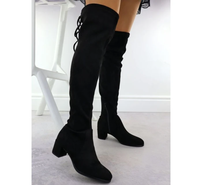 Dámske zateplené čižmy nad kolená čierne Sergio Leone KZ25413