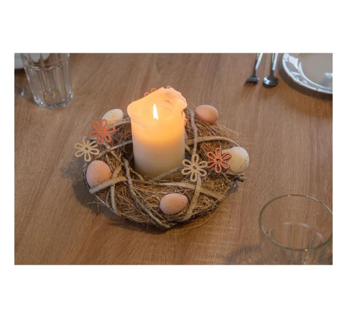 DEKORATÍVNA GIRLANDA ŠEDÁ PRIEMER 24CM