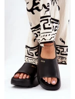 Piankowe Klapki Damskie Na Platformie Big Star RR274A567 Czarne Piankowe Klapki Damskie Na Platformie Big Star RR274A567 Czarne