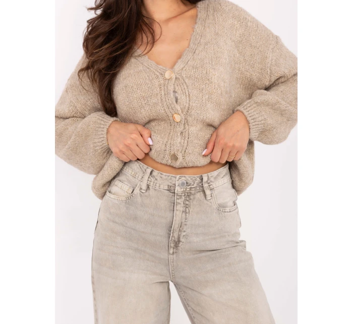 Nohavice D80028BB62487A2 sivo-béžové