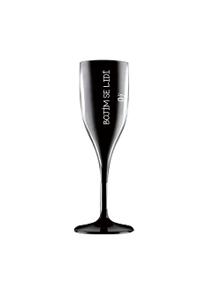 Bojím sa ľudí - čierny nerozbitný pohár na prosecco 150 ml