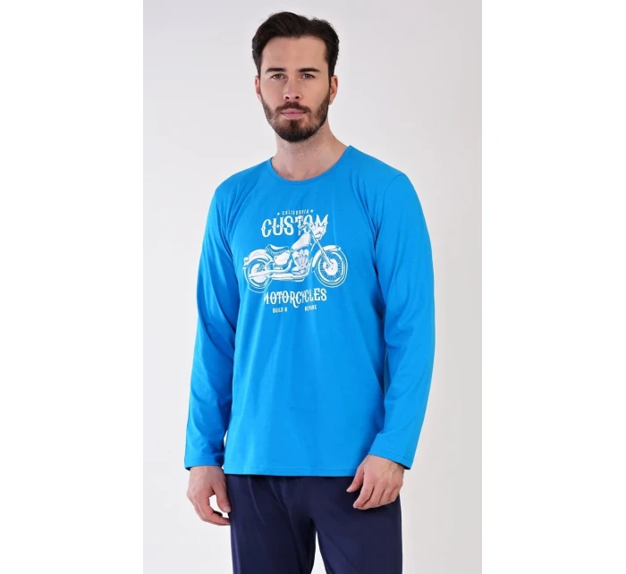 Pánske dlhé pyžamo Motocykel