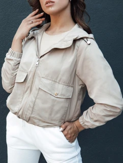 Dámska prechodná bunda s kapucňou BELIJ béžová FashionStreet TY4402