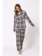 Pyžamo Leveza 1805 Wala, s dlhými rukávmi, veľkosti M–2XL, na zapínanie