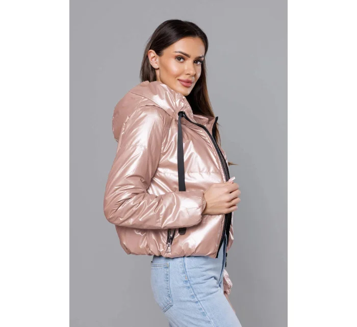 Krátká dámská bunda v růžové barvě model 18057103 - S'WEST Krátká dámská bunda v růžové barvě model 18057103 - S'WEST