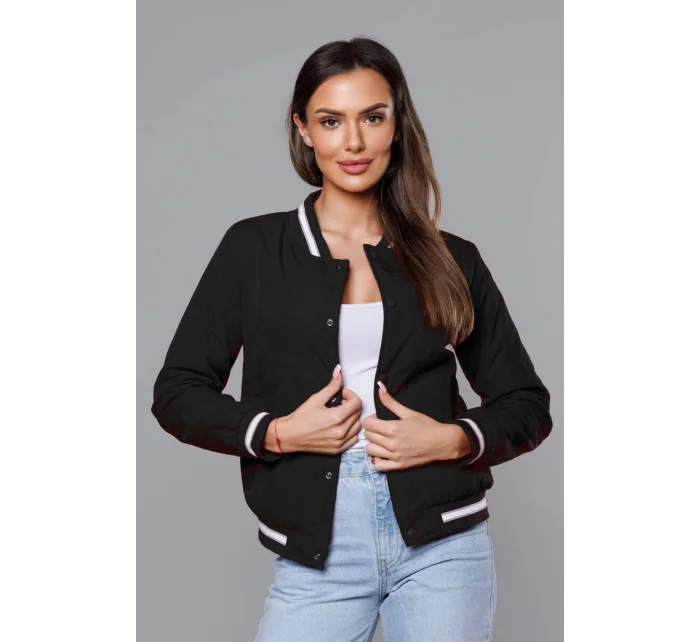 Čierna dámska bunda typu bomber (16M9070-392)