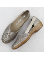 Dámska kožená pohodlná obuv lilac Rieker 41351-90