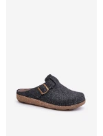 Kapcie Męskie Z Klamrą Klapki Profilaktyczne Inblu MT000012 Grafitowe